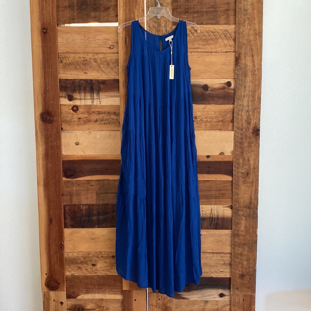 New w/ tags!Max Studio tiered Maxi Dress- stunning Cobalt Blue color